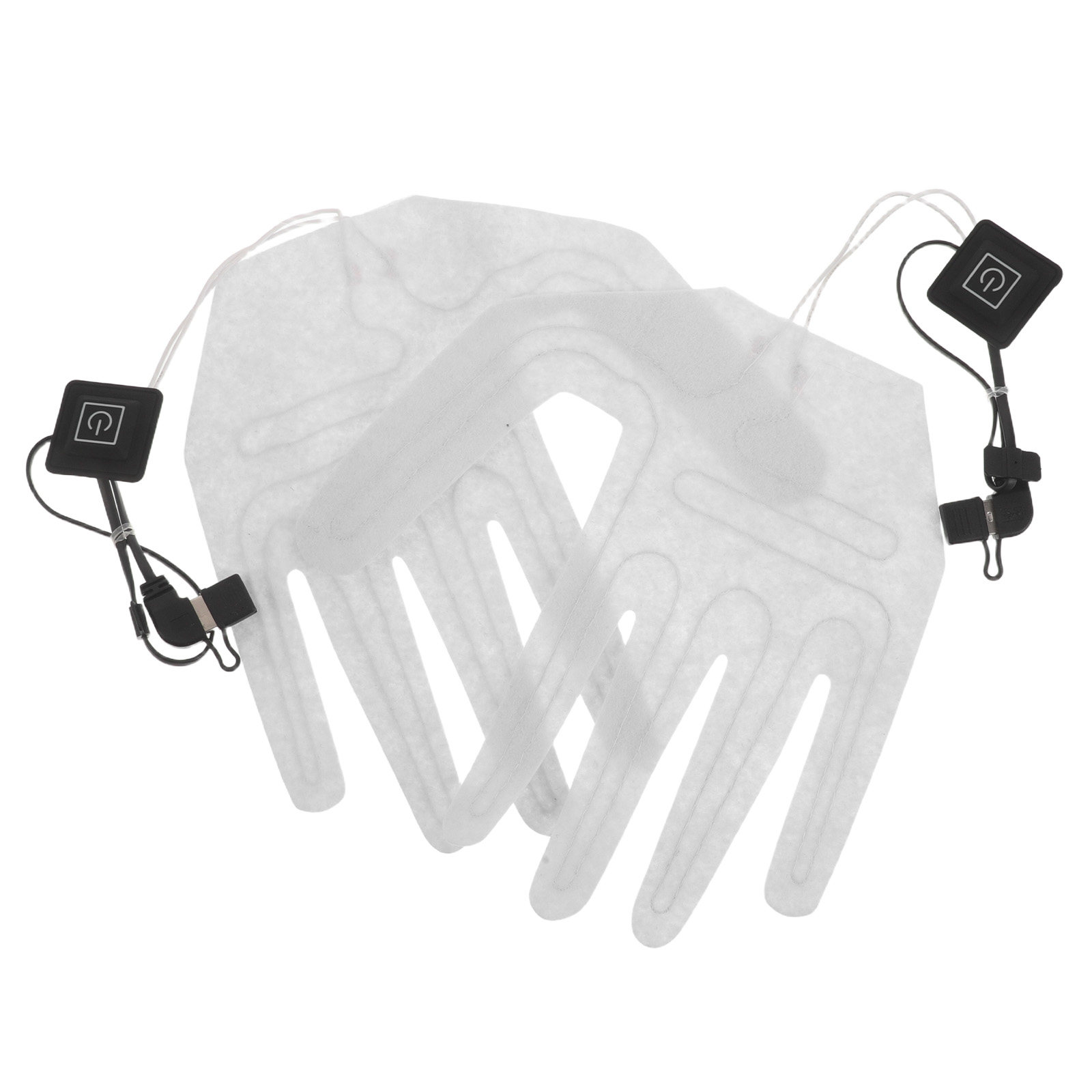 Cycling Glove Padded - 2Pcs Full Finger Electric Heating Pad