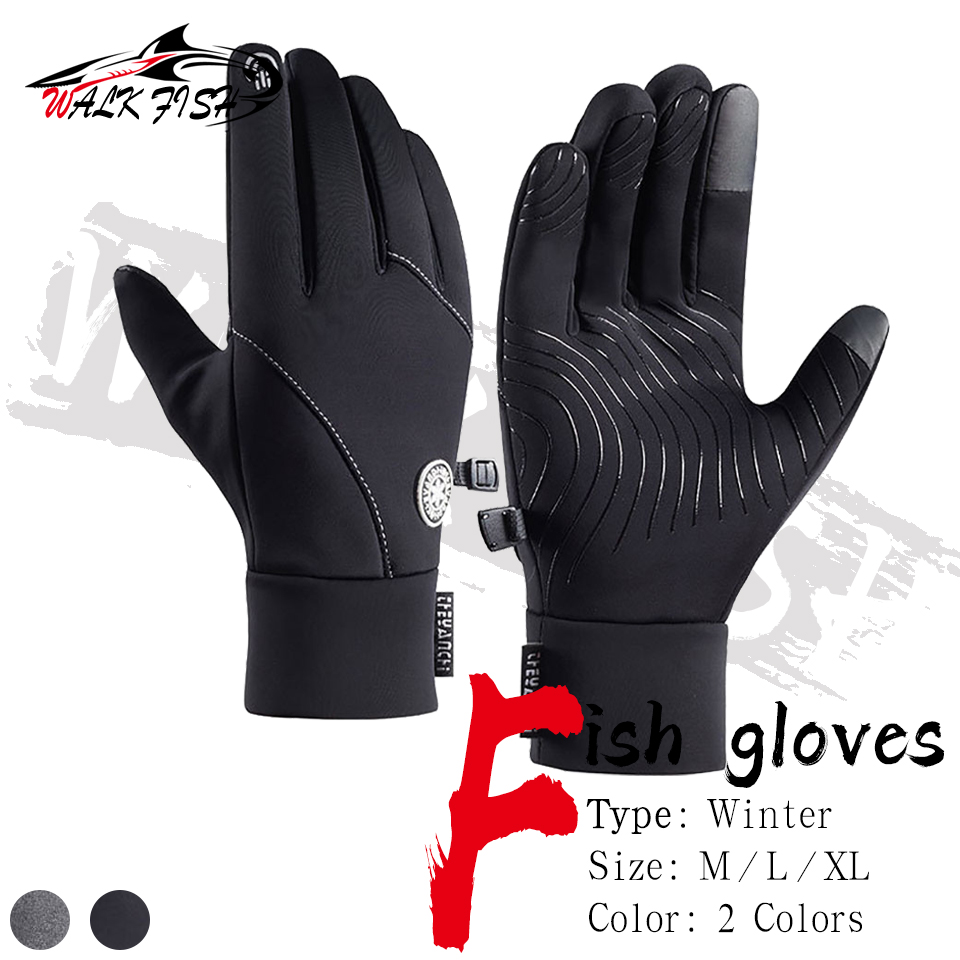 Cycling Glove Padded - WALK FISH Winter Anti-slip Fishing Gloves