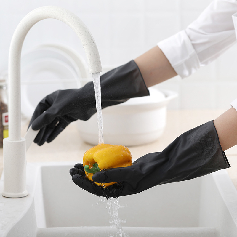 1 Pair Black Gloves Home Washi - Dish Glove Rubber 리뷰 및 가격