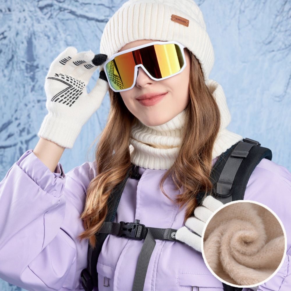 3pcs Hiking Solid Color Hat Sc - Wool Glove Lined 리뷰 및 가격