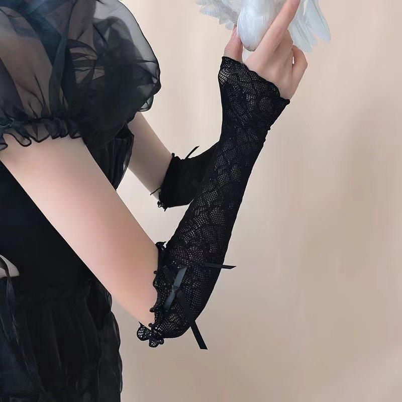 Summer Long Lace Ruffle Mesh F - Fingerless Glove Knit 리뷰 및 가격