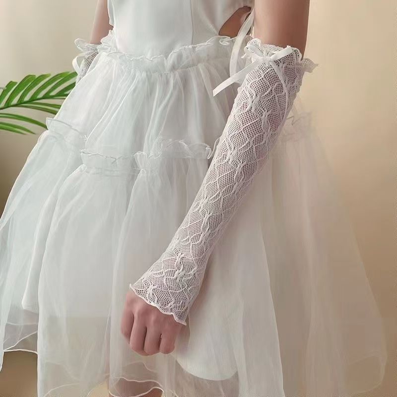 Summer Long Lace Ruffle Mesh F - Fingerless Glove Knit 리뷰 및 가격