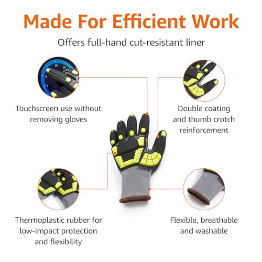 Safety work gloves for industr - Work Glove Impact 리뷰 및 가격