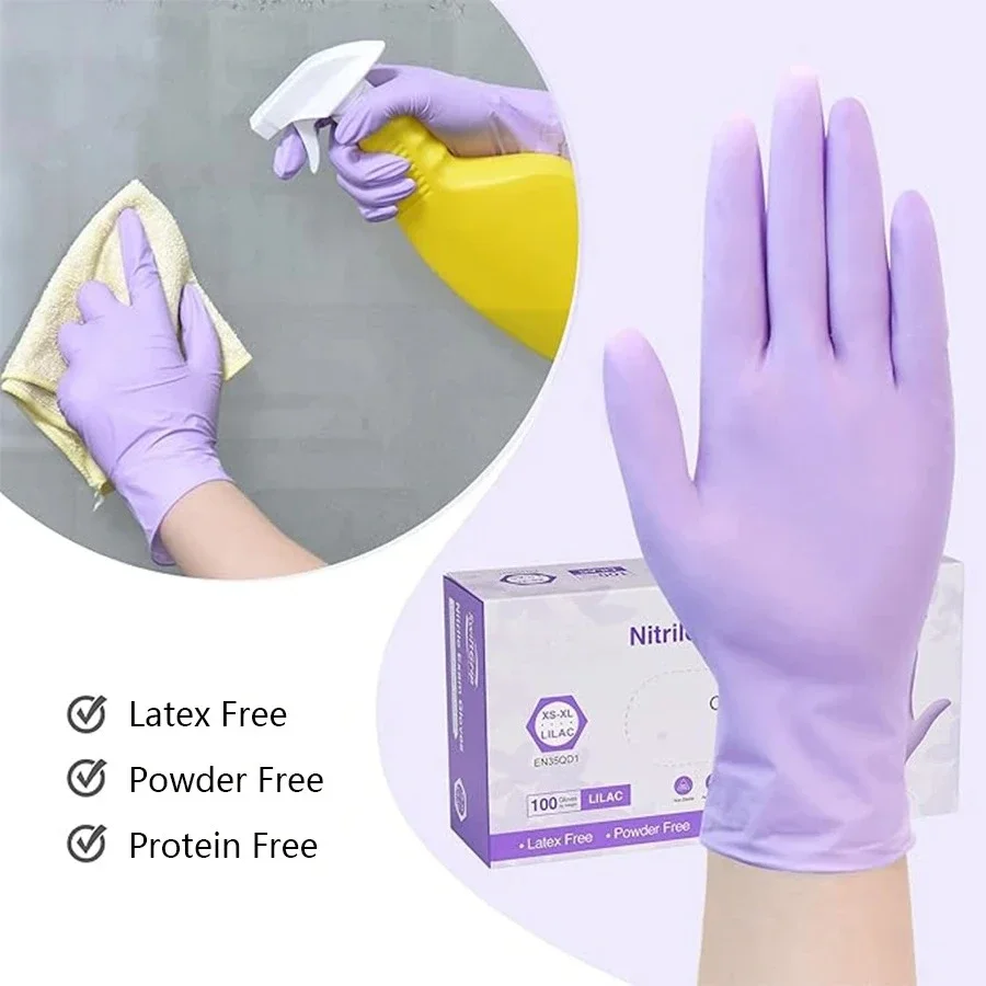 10/20/50/100PCS Purple Disposa - Nitrile Mechanic Glove 리뷰 및 가격