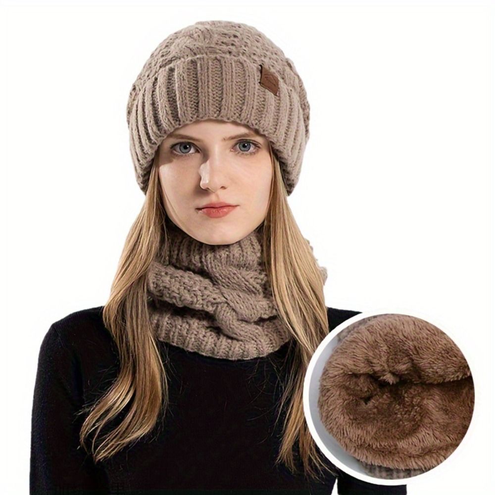 Soft Winter Beanie Hat Scarf S - Wool Glove Lined 리뷰 및 가격