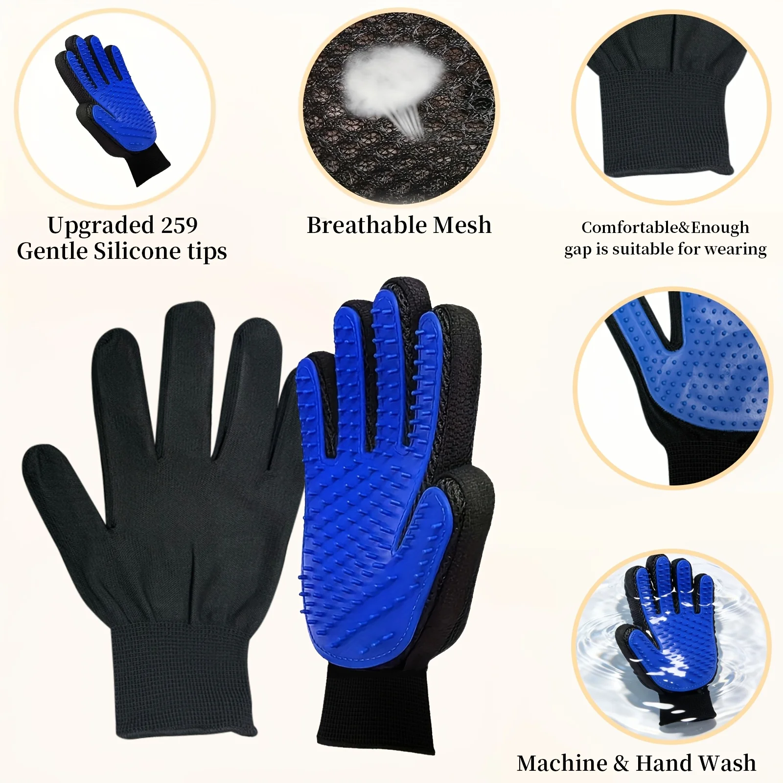 Pet Gloves Cat Grooming Gloves - Rubber Glove Cleaning 리뷰 및 가격