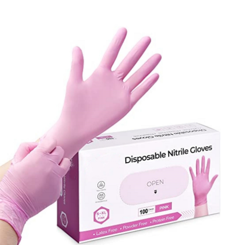 Pink Nitrile Disposable Gloves - Latex Disposable Glove 리뷰 및 가격