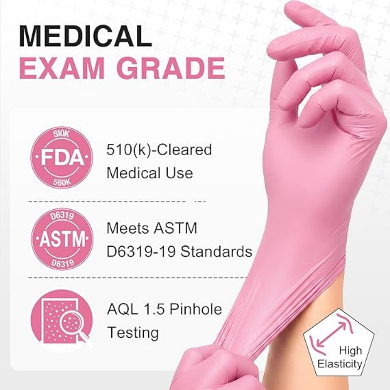 Pink Nitrile Disposable Gloves - Latex Disposable Glove 리뷰 및 가격