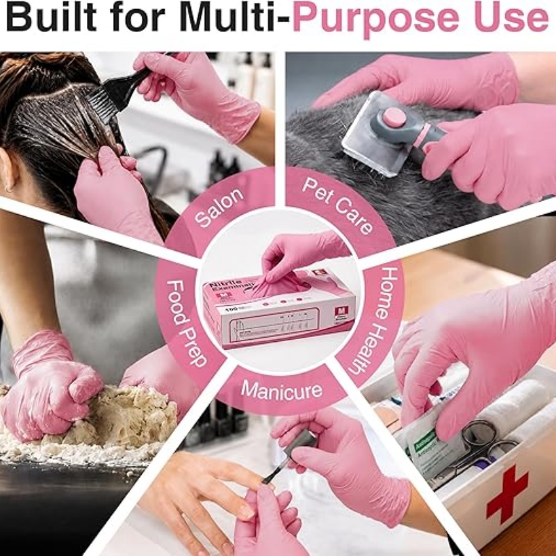 Pink Nitrile Disposable Gloves - Latex Disposable Glove 리뷰 및 가격