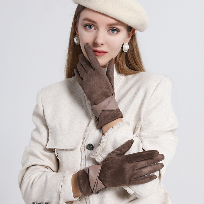 1 Pair Suede Gloves For Women  - Leather Driving Glove 리뷰 및 가격