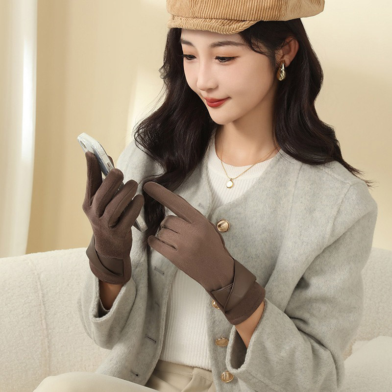 1 Pair Suede Gloves For Women  - Leather Driving Glove 리뷰 및 가격