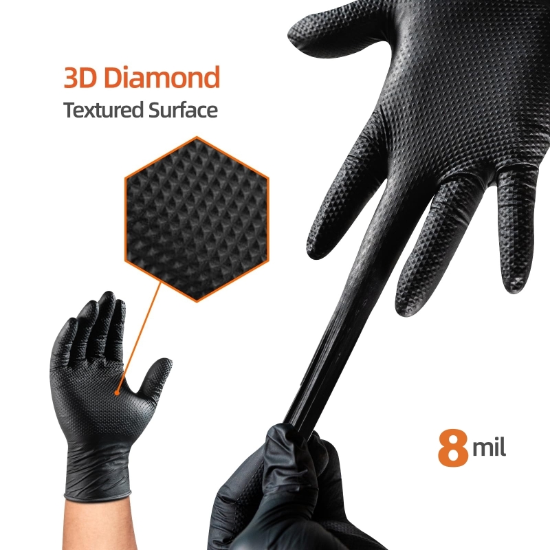 8Mil Heavy Duty Black Nitrile  - Nitrile Mechanic Glove 리뷰 및 가격