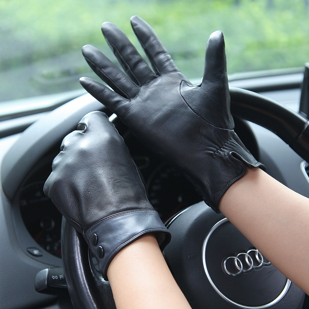 Fashion Black Real Leather Glo - Wool Glove Lined 리뷰 및 가격