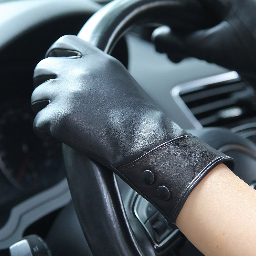 Fashion Black Real Leather Glo - Wool Glove Lined 리뷰 및 가격
