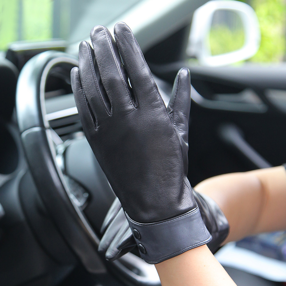Fashion Black Real Leather Glo - Wool Glove Lined 리뷰 및 가격