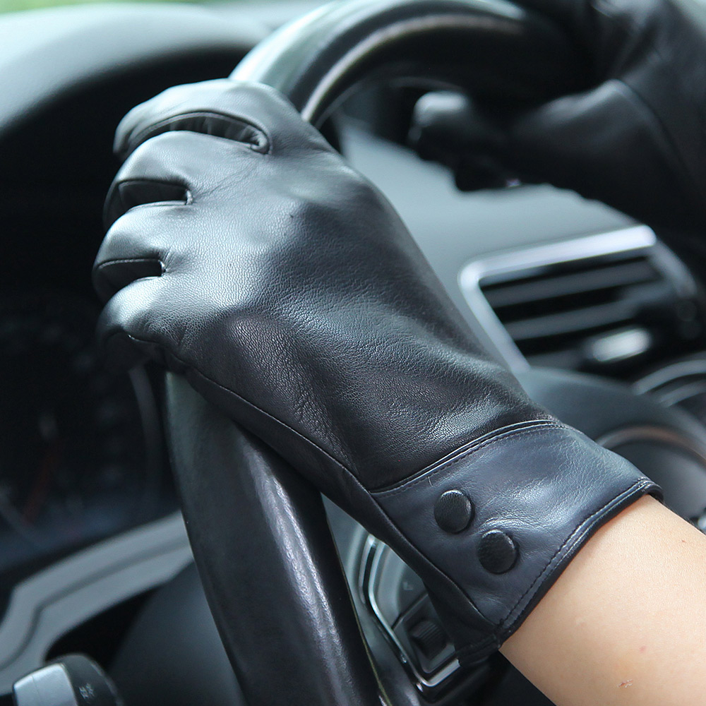 Fashion Black Real Leather Glo - Wool Glove Lined 리뷰 및 가격