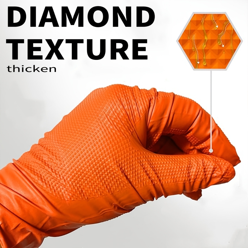 Heavy Duty Orange Nitrile Glov - Nitrile Mechanic Glove 리뷰 및 가격