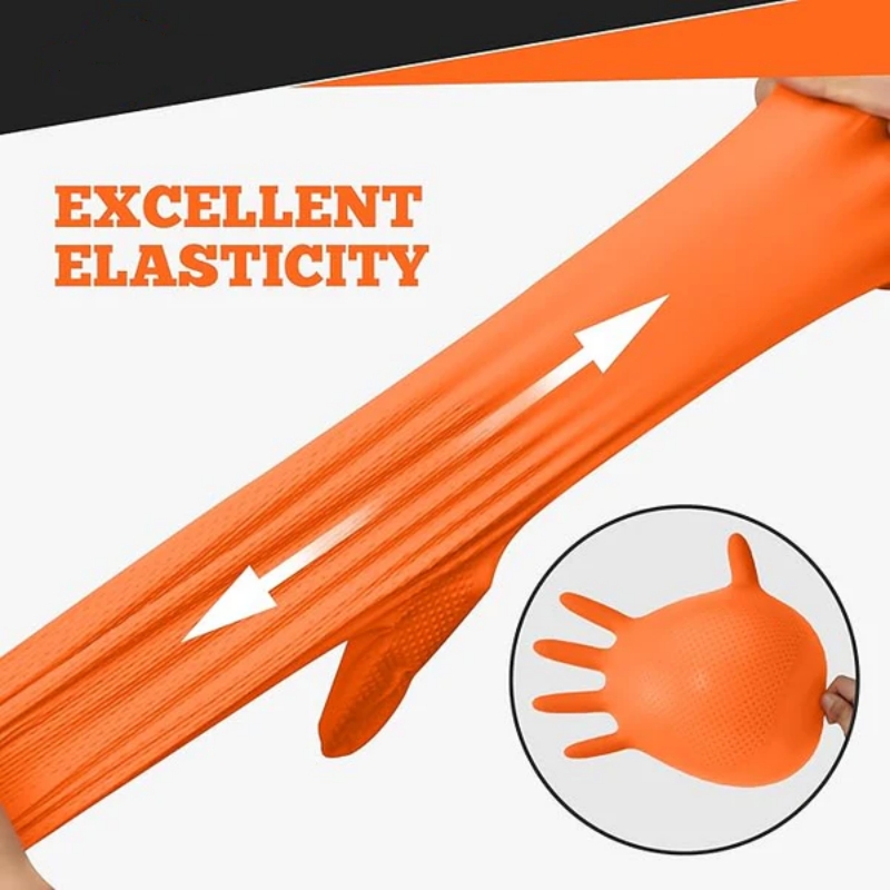 Heavy Duty Orange Nitrile Glov - Nitrile Mechanic Glove 리뷰 및 가격