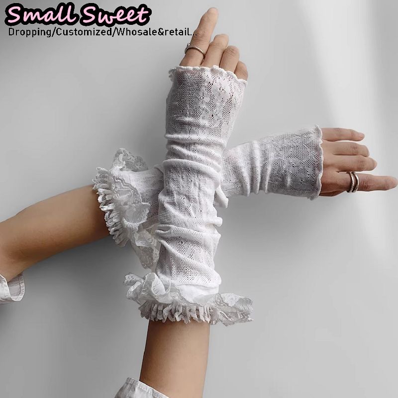 Women's Harajuku White Arm Sle - Fingerless Glove Knit 리뷰 및 가격