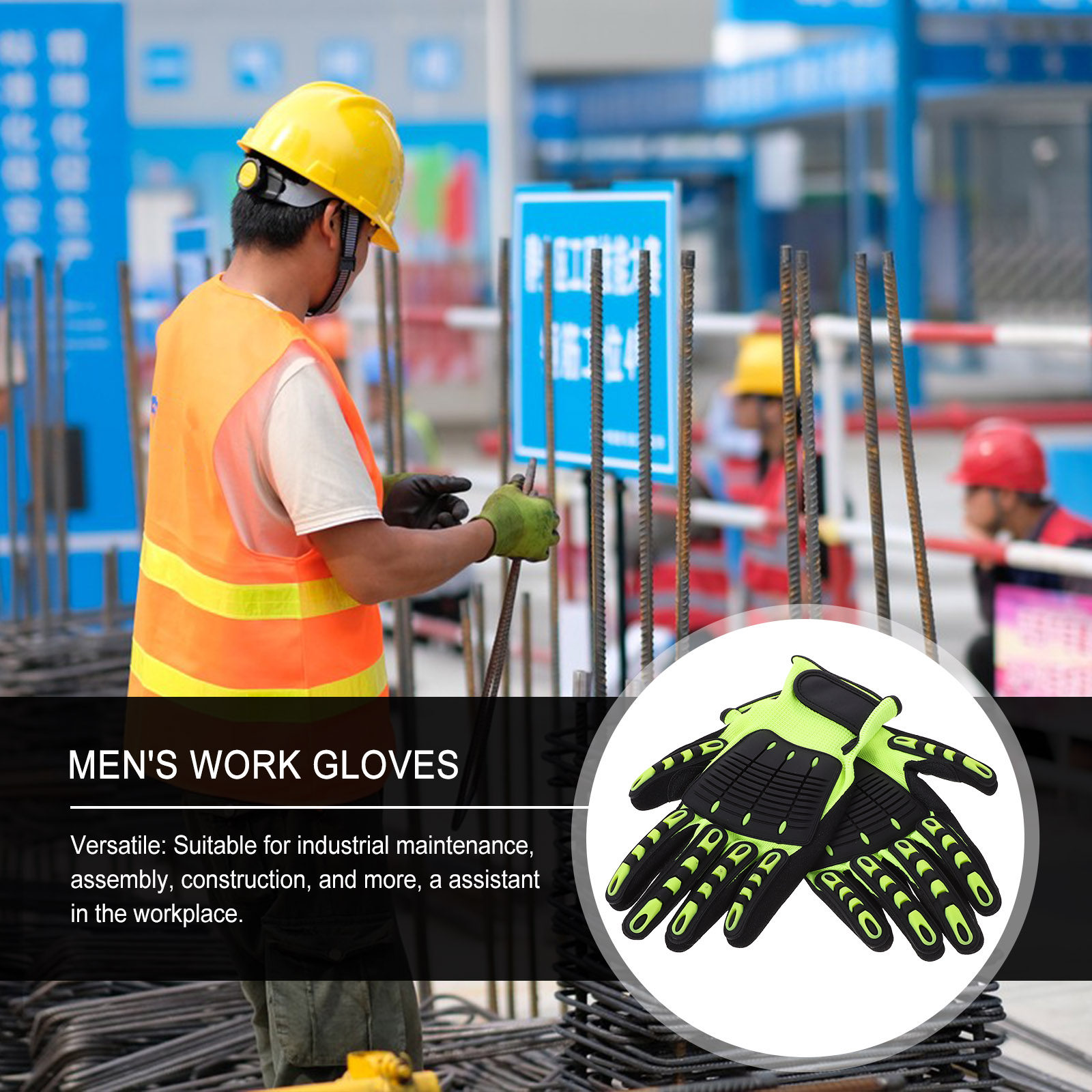 1Pair Heavy Duty Cut Resistant - Work Glove Impact 리뷰 및 가격