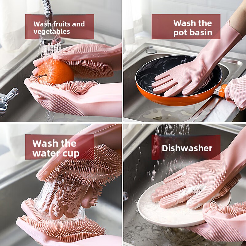 Silicone dishwashing gloves, m - Dish Glove Rubber 리뷰 및 가격