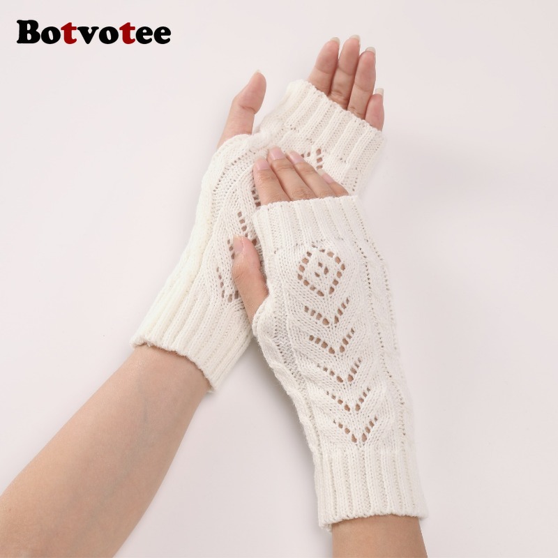 Botvotee Y2k Accessories Free  - Fingerless Glove Knit 리뷰 및 가격