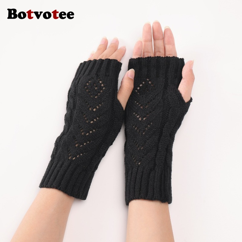 Botvotee Y2k Accessories Free  - Fingerless Glove Knit 리뷰 및 가격
