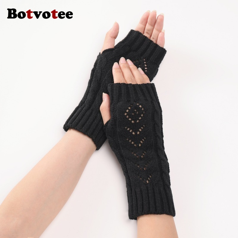 Botvotee Y2k Accessories Free  - Fingerless Glove Knit 리뷰 및 가격