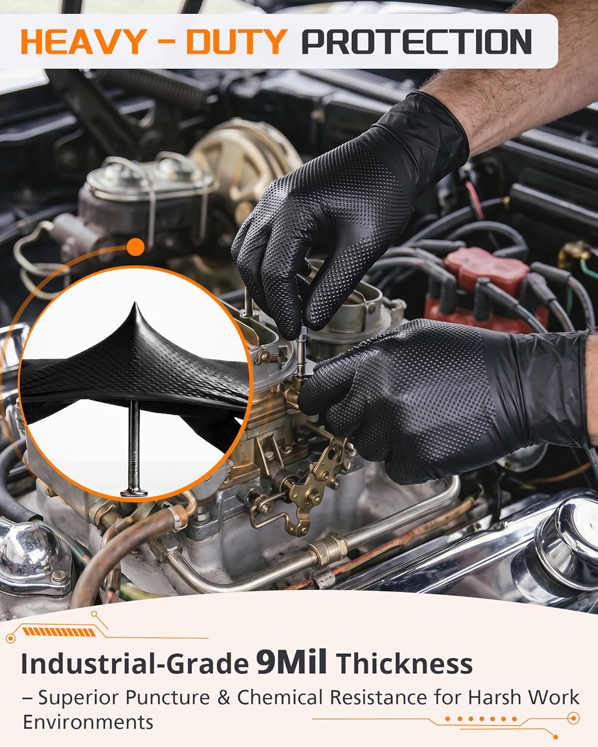 9mil Heavy Duty Disposable Nit - Nitrile Mechanic Glove 리뷰 및 가격