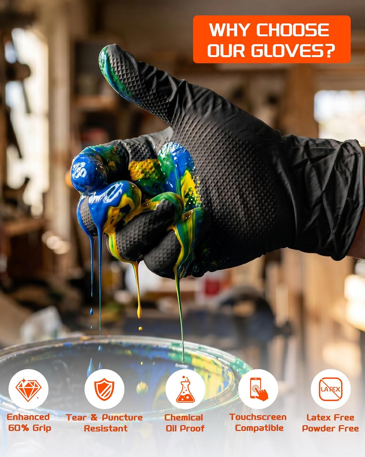 9mil Heavy Duty Disposable Nit - Nitrile Mechanic Glove 리뷰 및 가격