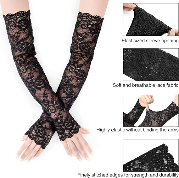 New 1Pair Sexy Lace Hollow-Out - Fingerless Glove Knit 리뷰 및 가격
