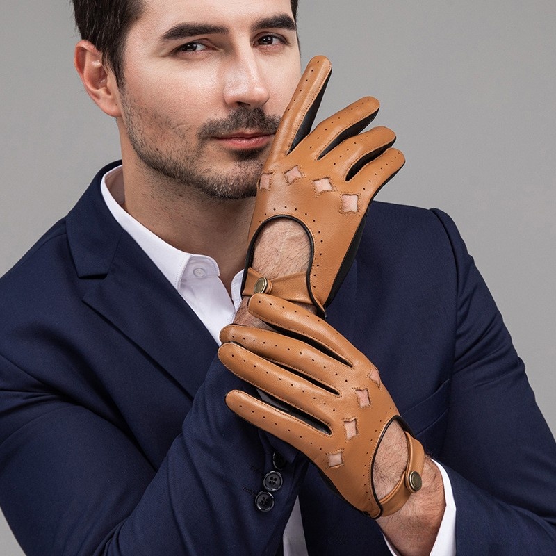 Men Leather Gloves Motorcycle  - Leather Driving Glove 리뷰 및 가격