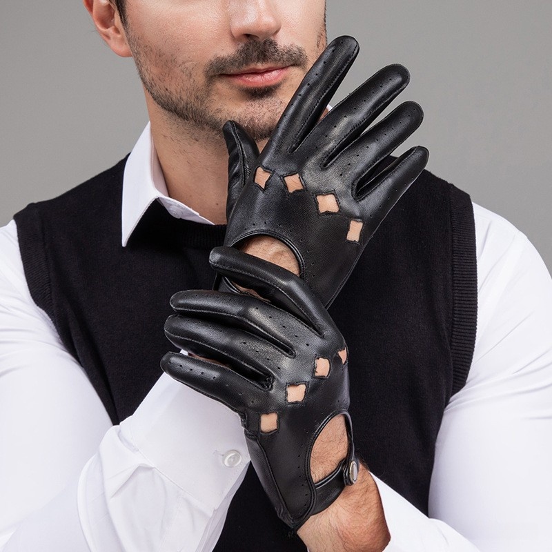 Men Leather Gloves Motorcycle  - Leather Driving Glove 리뷰 및 가격