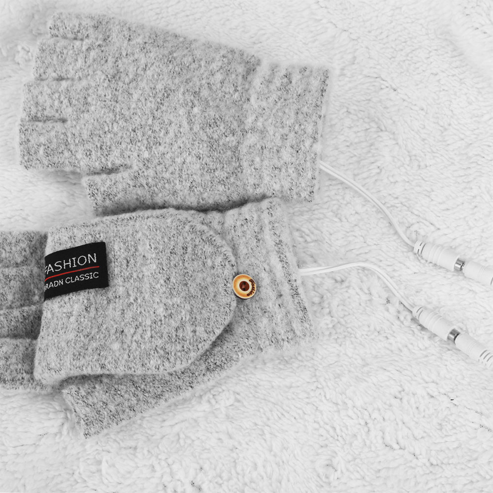 USB Electric Heated Gloves Adj - Fingerless Glove Knit 리뷰 및 가격