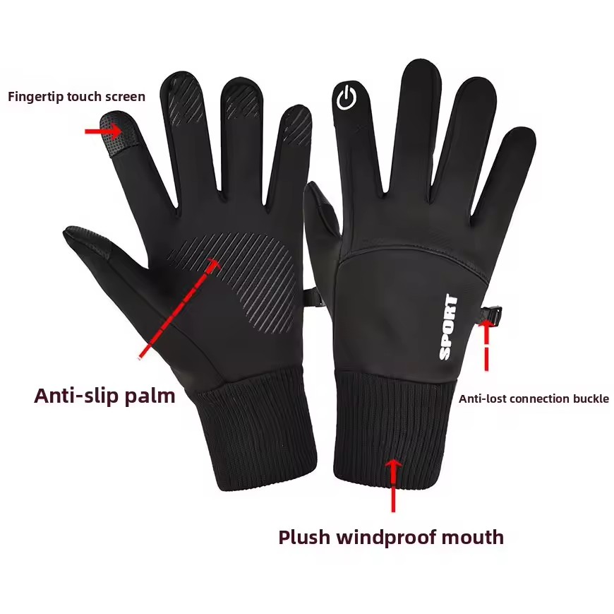 Black Winter Warm Full Fingers - Ski Glove Waterproof 리뷰 및 가격