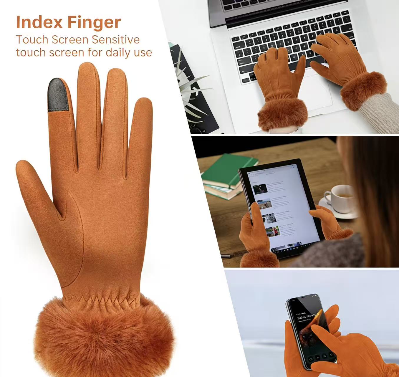 Women's Deerskin Warm Gloves A - Wool Glove Lined 리뷰 및 가격