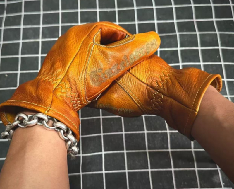 Handmade Genuine Leather Retro - Motorcycle Glove Knuckle 리뷰 및 가격