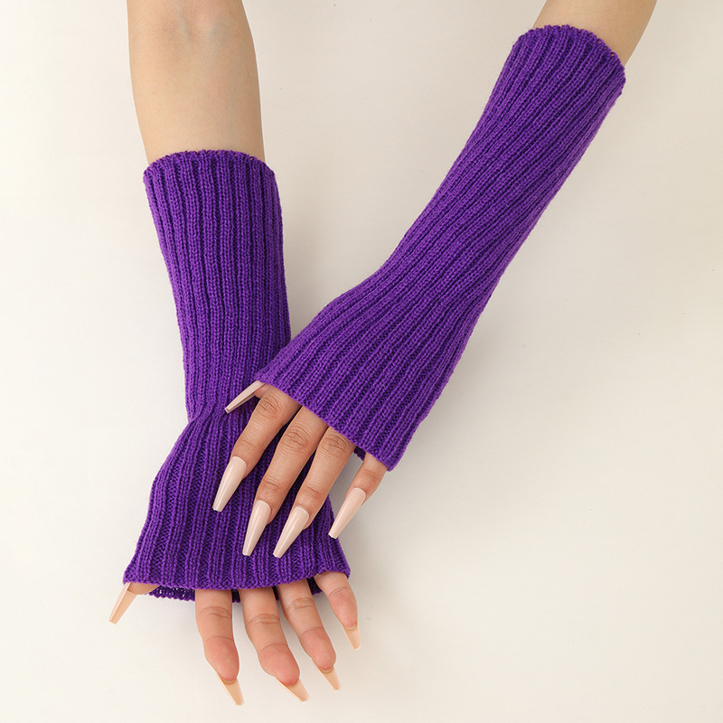 Girls Colorful Warm Knitted Ar - Fingerless Glove Knit 리뷰 및 가격