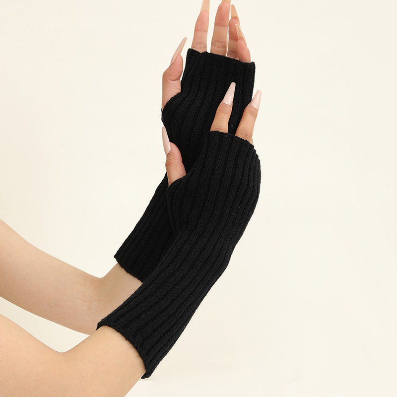Girls Colorful Warm Knitted Ar - Fingerless Glove Knit 리뷰 및 가격