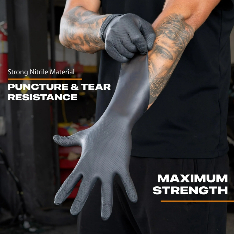 Black Heavy Duty Nitrile Dispo - Nitrile Mechanic Glove 리뷰 및 가격
