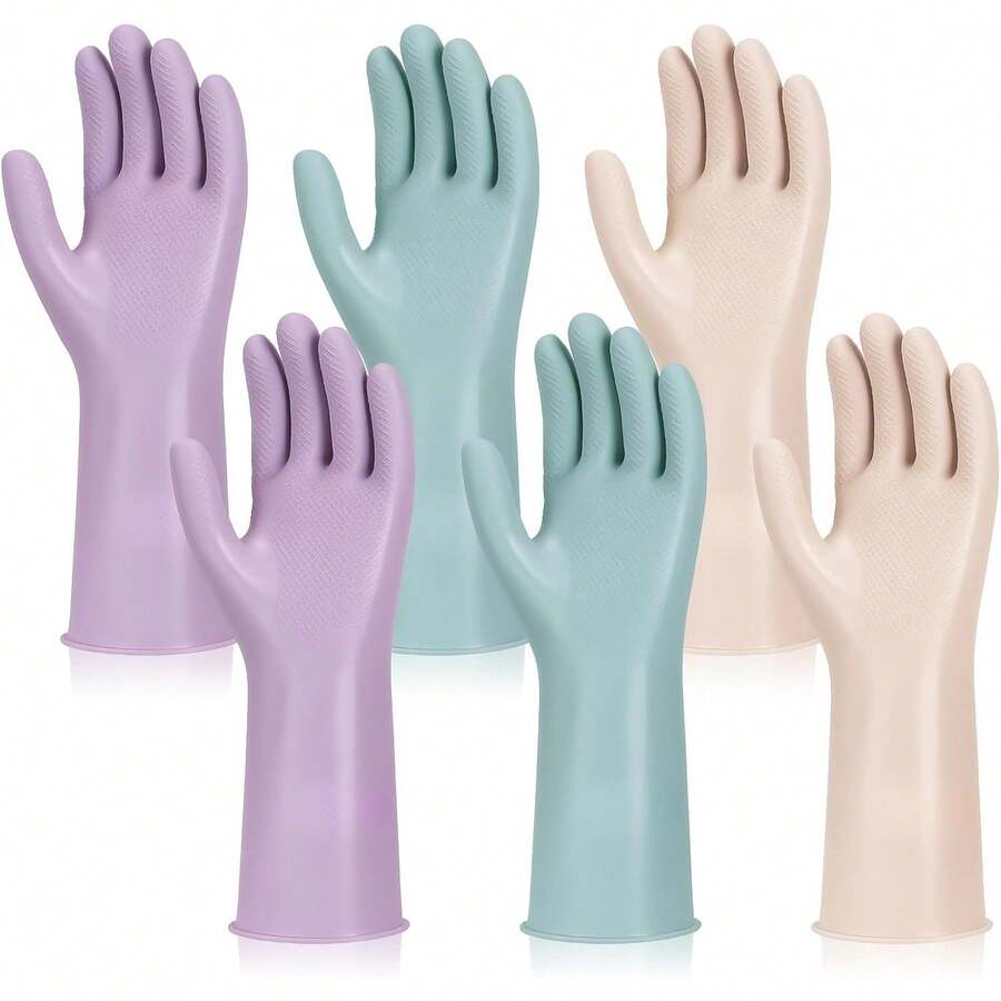 6 Pairs Rubber Cleaning Gloves - Dish Glove Rubber 리뷰 및 가격
