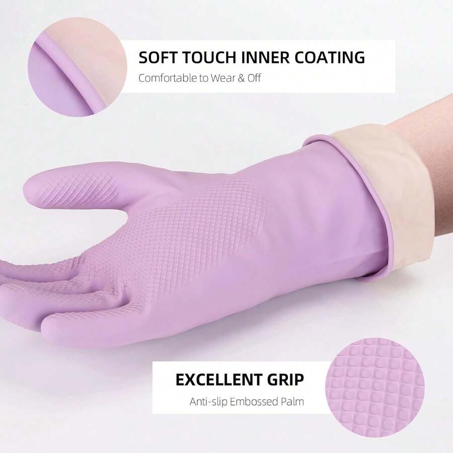 6 Pairs Rubber Cleaning Gloves - Dish Glove Rubber 리뷰 및 가격