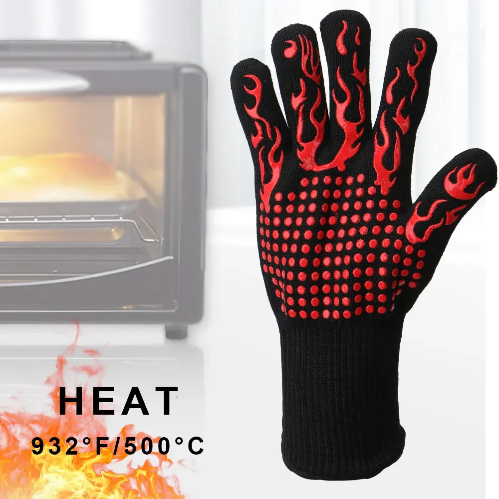 Flame Retardant Non-slip BBQ F - Oven Mitt Silicone 리뷰 및 가격