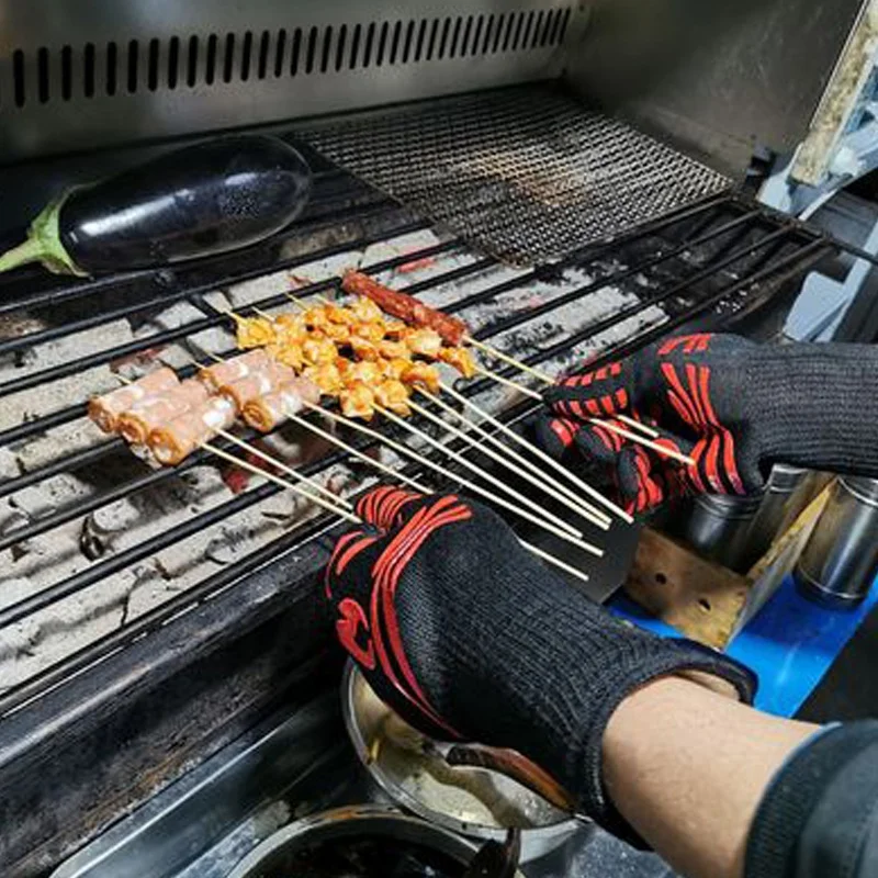 Flame Retardant Non-slip BBQ F - Oven Mitt Silicone 리뷰 및 가격