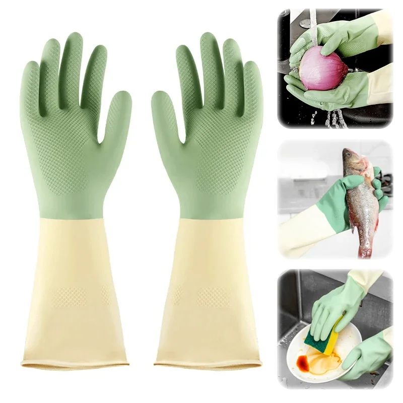 Thickened Kitchen Gloves, Dish - Dish Glove Rubber 리뷰 및 가격