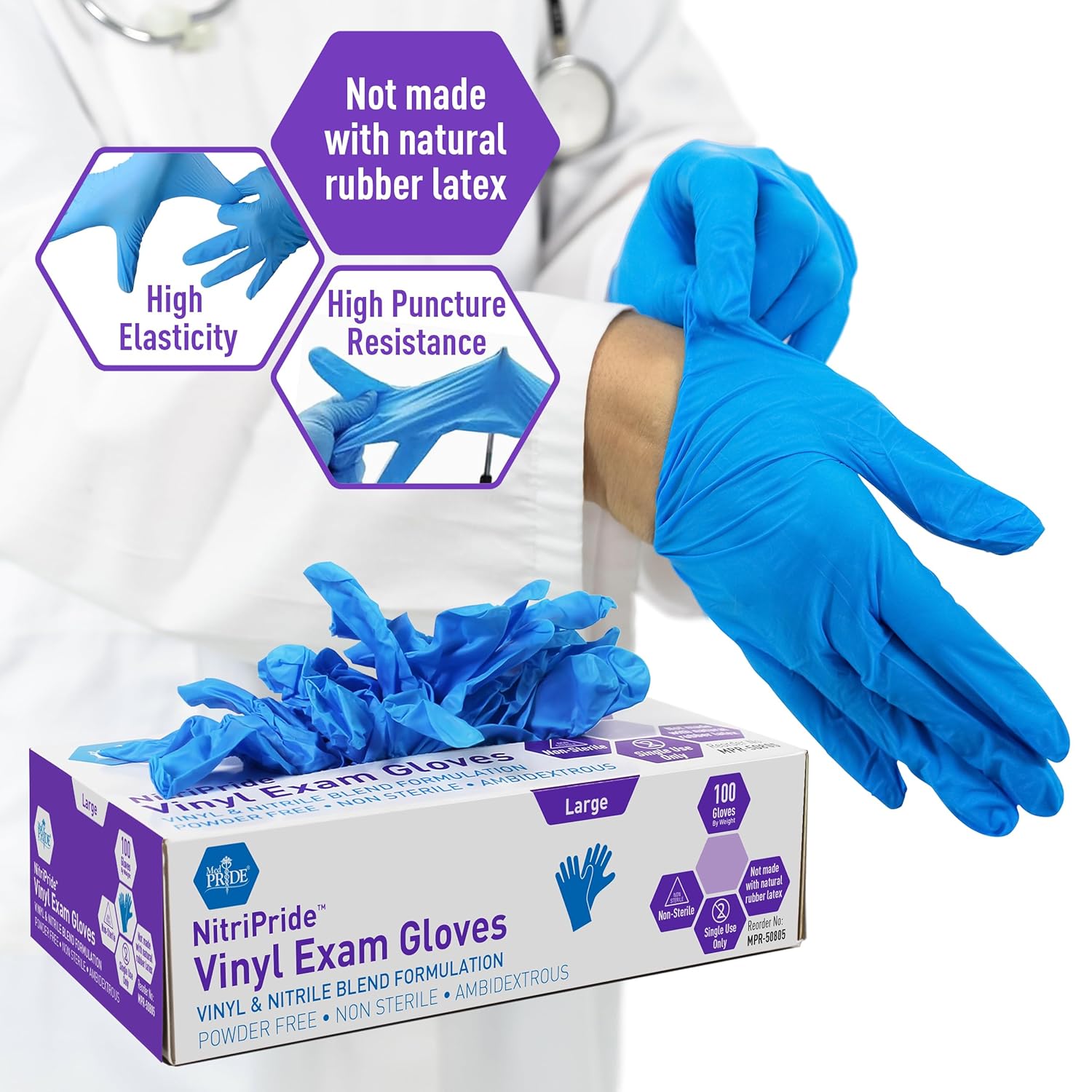 Nitrile/Vinyl Blend Exam Glove - Exam Glove Nitrile 리뷰 및 가격