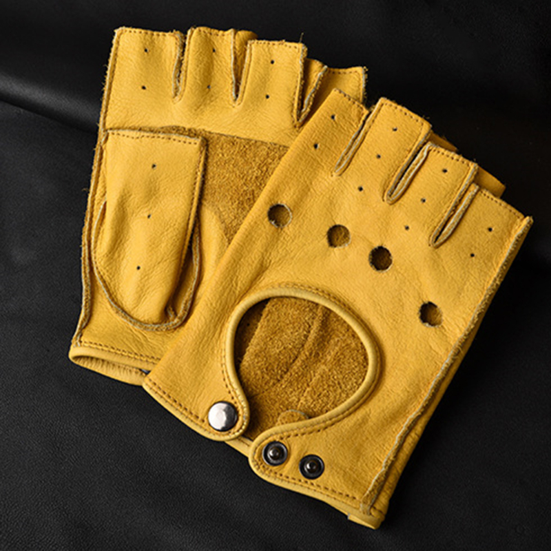 Leather Gloves Men's Half Fing - Leather Driving Glove 리뷰 및 가격