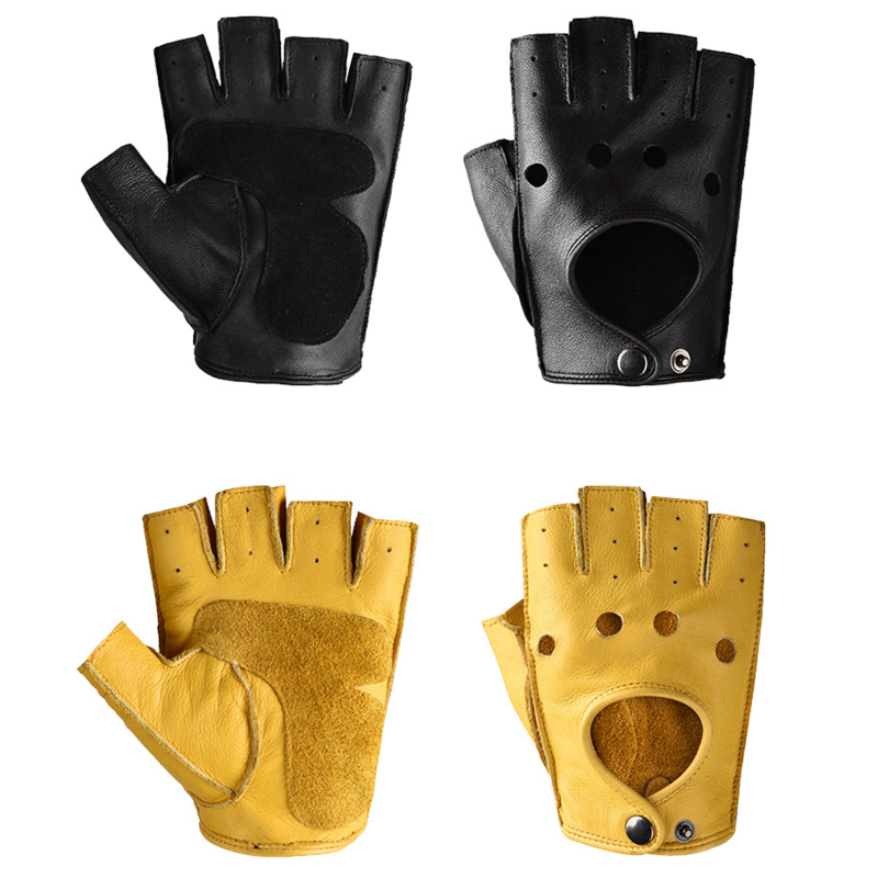 Leather Gloves Men's Half Fing - Leather Driving Glove 리뷰 및 가격