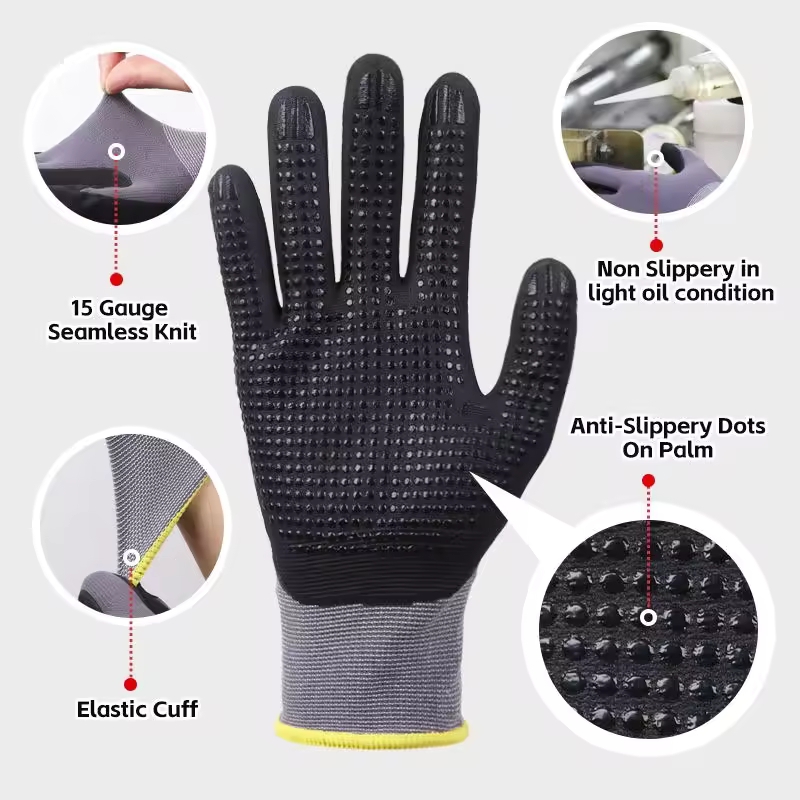 Micro-Foam Safety Work Gloves  - Nitrile Mechanic Glove 리뷰 및 가격