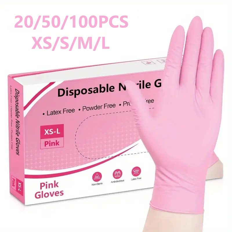 20/50/100PCS Pink Nitrile Disp - Latex Disposable Glove 리뷰 및 가격